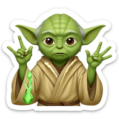 yoda qui fait un doigt d’honneur  sticker
