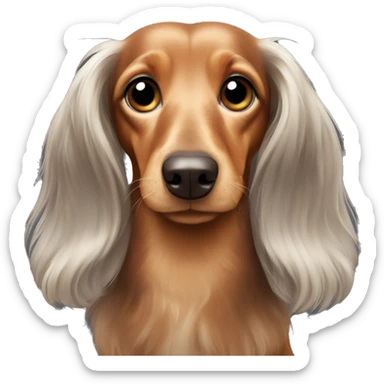 Longhaired dachshund  sticker