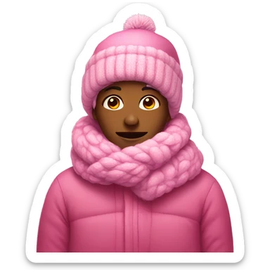 Pink and cozy winter sticker