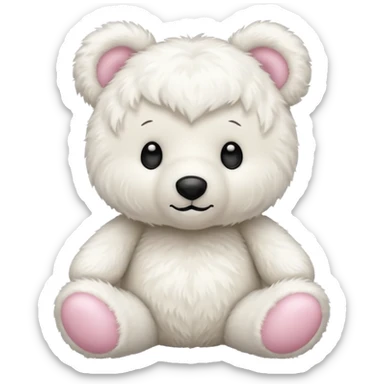 Oso de peluche blanco cute sticker