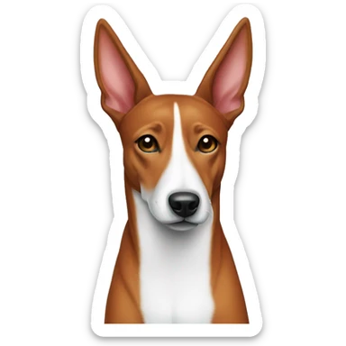tri Basenji wearing santa costume sticker