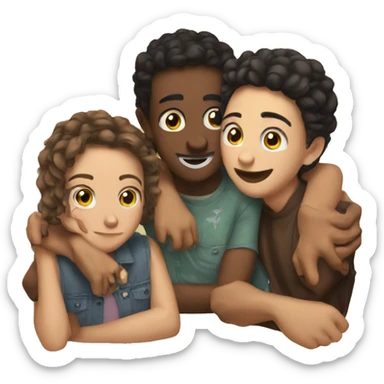 Three best friends  sticker