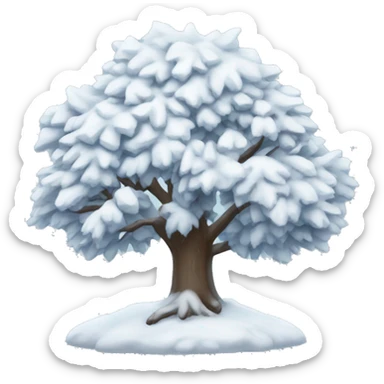 snowy tree sticker
