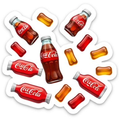 gummy coke pieces sticker