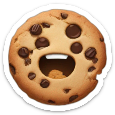 Cookie eating cookie sticker