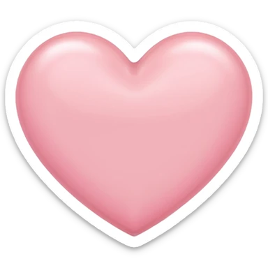Corazón rosa claro sticker