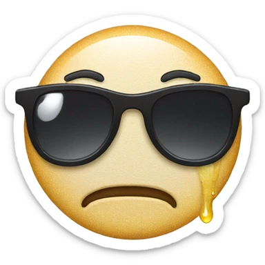 Sunglasses emoji with tears sticker