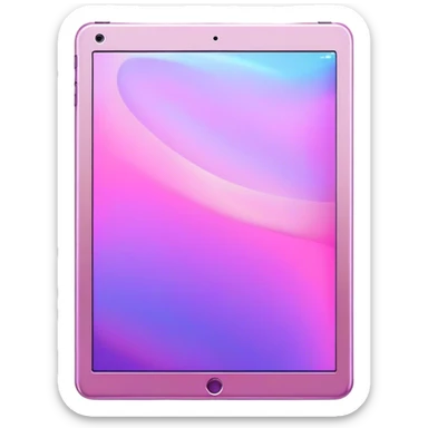 Pink and purple iridescent iPad sticker