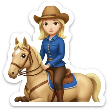 Horse rider woman sticker