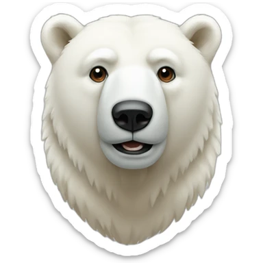 Polar bear with a tan sticker