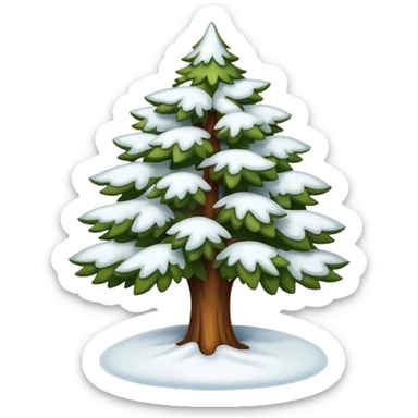 snowy tree sticker