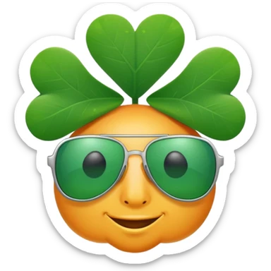 Shamrock wearing sunglasses  sticker