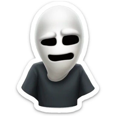 un fantasma haciendo el gesto de silencio sticker