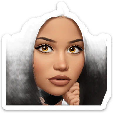 portrait of a girl sticker