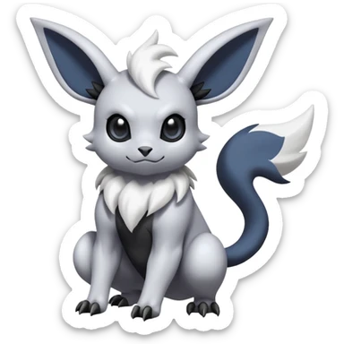 Mewostic-Absol-Minccino-Pokémon-Fakémon-hybrid-creature (full body) sticker