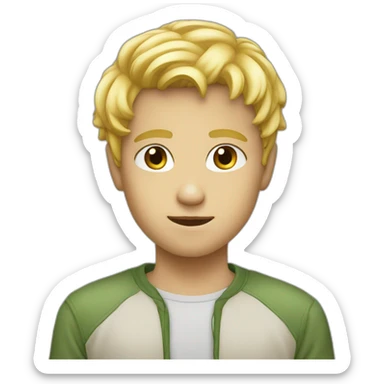 Picture of a blond boy sticker