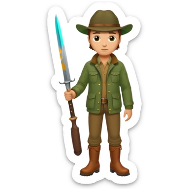 Classic hunter image, without holding a gun sticker