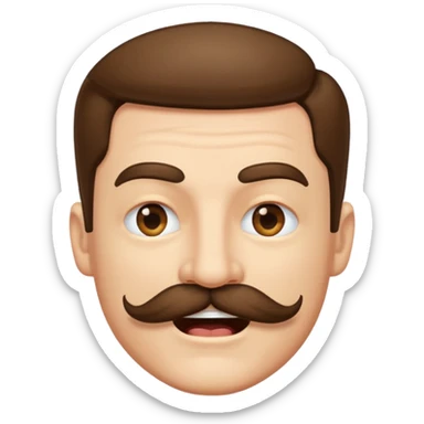 Mustache wink sticker