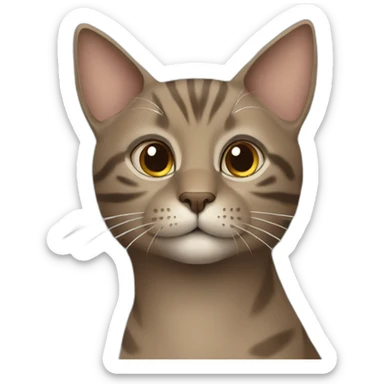 Brown wonderful cat. See a big grey horse sticker