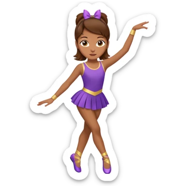 A preppy girl with brown hair and she is a Dancer sticker