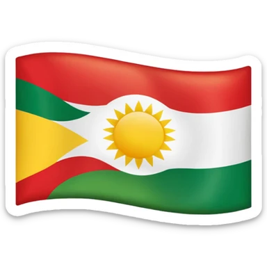 Kurdish flag sticker
