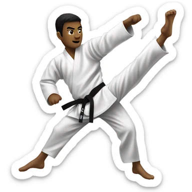 taekwondo kick sticker