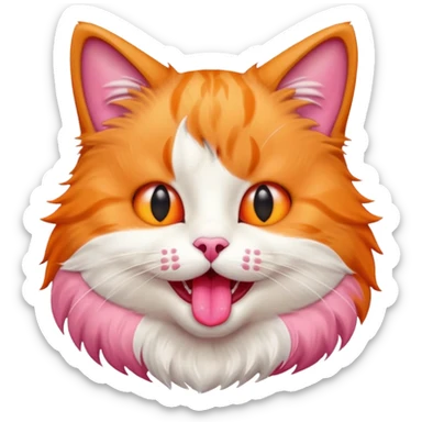 Cat with tongue out sticker