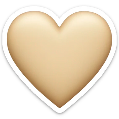 beige heart sticker