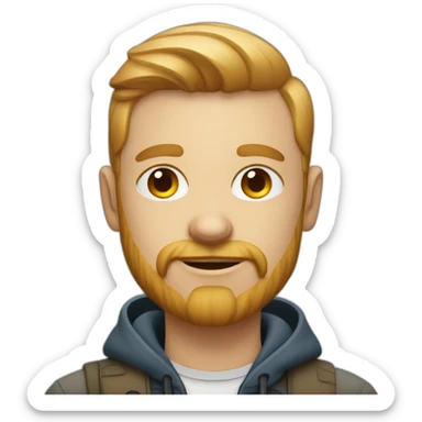 a trendy scandinavian male ux designer sticker