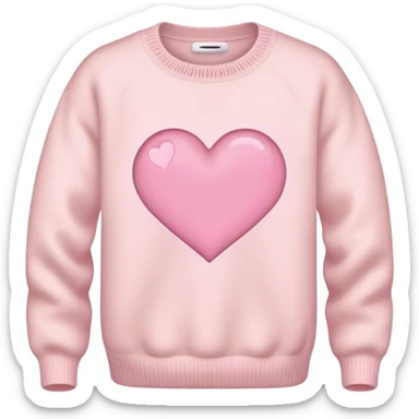 thinking bubble with pastel pink heart showing a sweater sticker