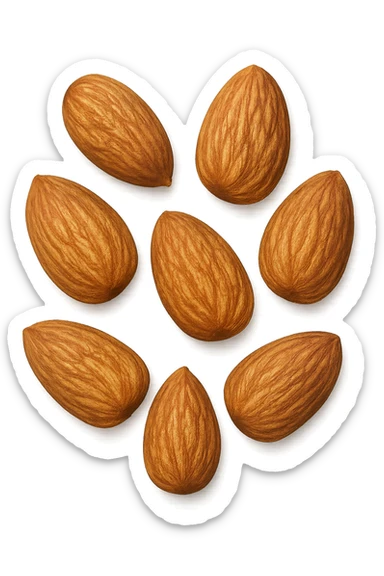 mandorle visti dall'alto iperrealistiche 4k sticker