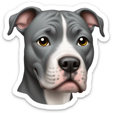 Gray Pitbull sticker