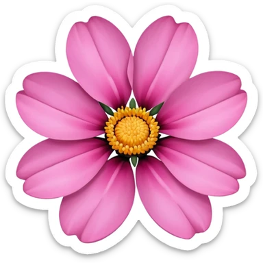 pink girly framed flower picture sticker