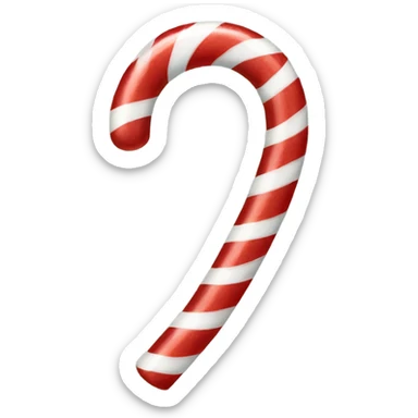 Red and white candy cane sticker