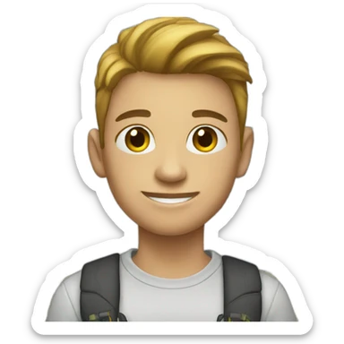 A teenager with money sticker