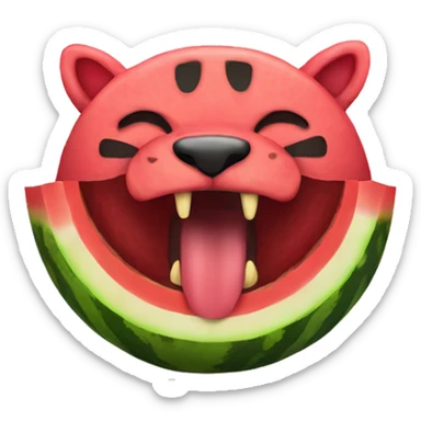 Watermelon bacon tiger  sticker