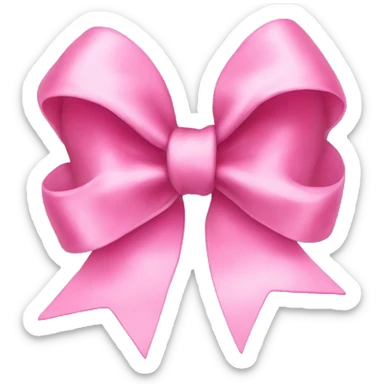 Pink bow sticker