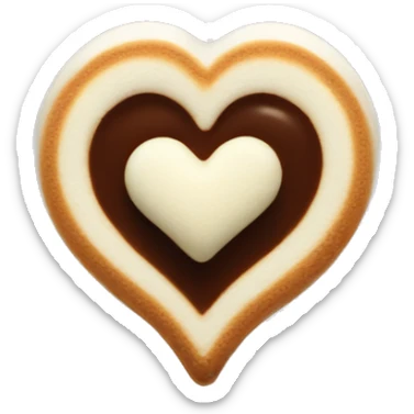 Espresso foam heart sticker