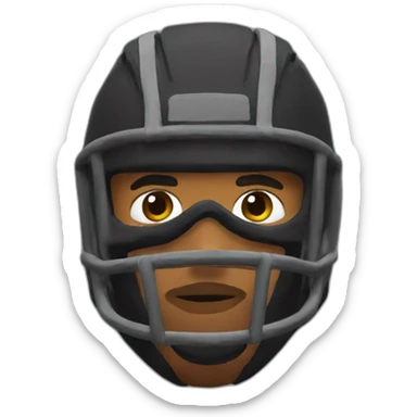 rust player in facemask sticker