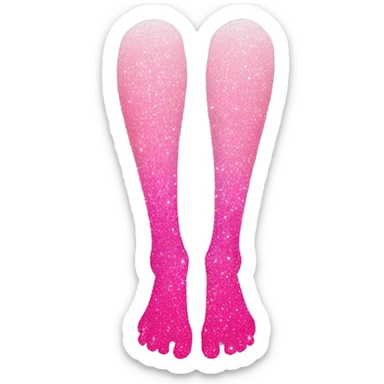 Pink ombre leg xray with glitter  sticker