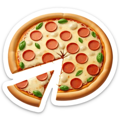 Pizza and bread with oil and vinegar  sticker