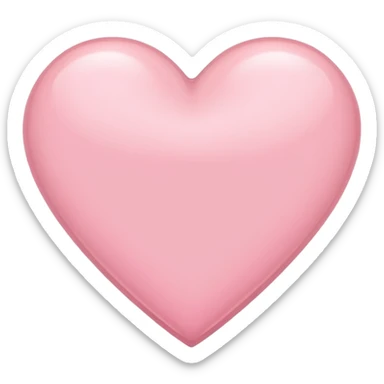 light pink heart sticker