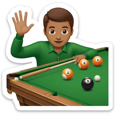 waving pool table sticker