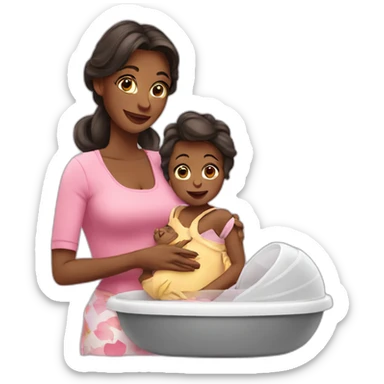 Housewives with baby sticker