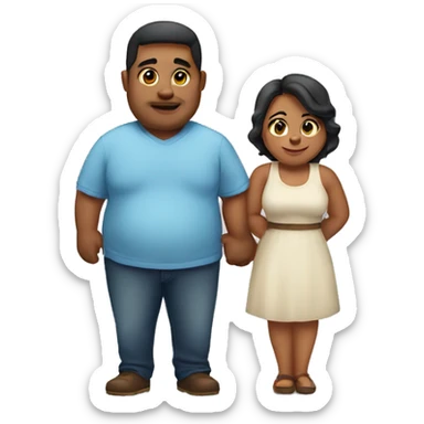 Chubby couple  sticker