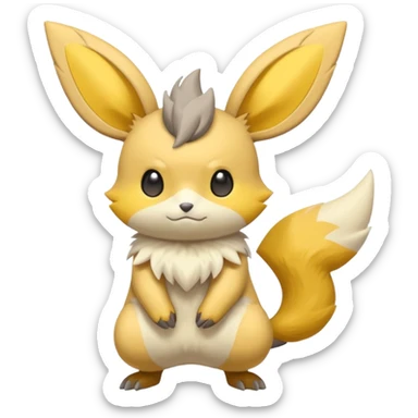 Victini-Pichu-Minccino-Fakémon-hybrid-creature (full body)  sticker