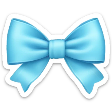 light blue bow sticker