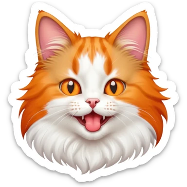 Cat with tongue out  sticker