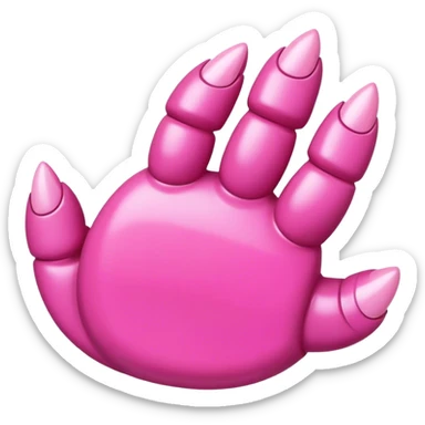 pink claw clip sticker