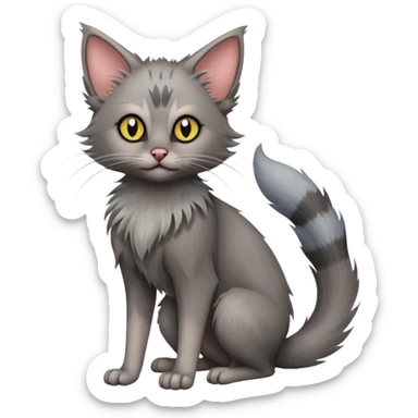 Ragdoll-Fakémon-Lykoi-feline-hybrid (full body) sticker